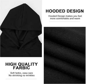 Sweat à capuche ample pour les couples hiver basique avec broderie 3D polyester/coton mélangé - Product Image 5