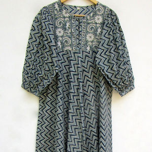 Robe longue vintage pour femmes robe mi-longue à manches longues et taille haute imprimée robes mi-longues à col rabattu pour articles de soirée - Product Image 1