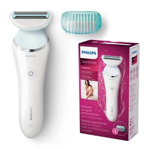Afeitadora Eléctrica para Mujer, Uso en Seco y Húmedo, Resistente al Agua IPX7, Cuchillas Dobles de Acero Inoxidable, Lámina de Afeitar en Alemán para Afeitar la Barba - Product Image 6