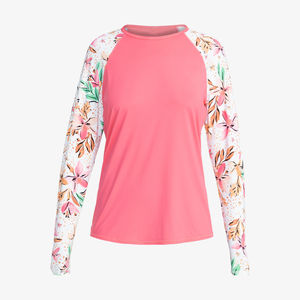 New arrival Custom Logo High Quality Wholesale Plain <b>Swimming</b> Wear <b>Shirts</b> Printed Long Sleeve <b>Women</b> Rash Guard - Product Image 2