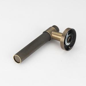 Manija de Puerta de Latón Antiguo, Diseño Cilíndrico con Textura Moleteada, Manijas de Puerta de Latón Macizo para Interiores, Dormitorios y Baños - Product Image 5