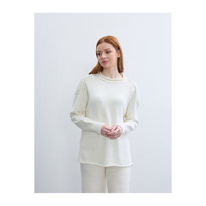 Pull à motif Thessaloniki avec col en forme de saucisse DÉTAILLÉ - Product Image 1