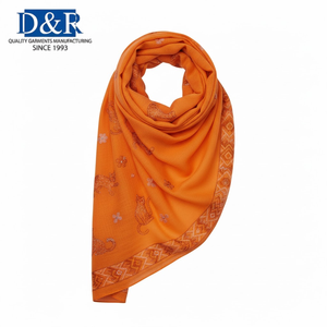 Chal de Pashmina de Algodón y Seda con Bordado, Étnico, Unisex, Bufanda, Hiyab, Abrigo de Invierno de Lujo, Suministro OEM - Product Image 4