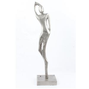 Escultura de niña hecha a mano de aluminio fundido de último diseño con acabado de pátina, esculturas decorativas para el hogar hechas a medida - Product Image 5