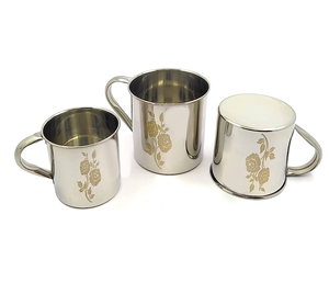 Tasse en acier inoxydable la plus exigeante avec motif imprimé Tasse à café à grande lèvre à la main au meilleur prix - Product Image 1