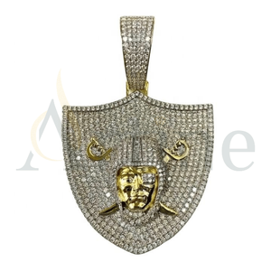 Colgante de diamante Hip Hop de Plata de Ley 925 unisex Moissanite con oro y Perla garantizados para cautivar - Product Image 1