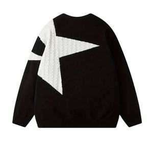 Pull confortable unisexe en coton/fibre de bambou à col rond, imprimé numérique, logo sur le devant, pour un confort toute l'année, fabrication sur mesure - Product Image 2