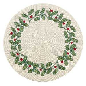 Manteles Individuales de mesa de diseño elegante, manteles individuales redondos de colores antiguos con cuentas de cristal bordadas para el hogar - Product Image 4