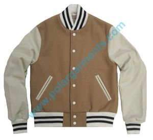 OEM Wholesale Blank Basic <b>Varsity</b> <b>Jacket</b> Trendy <b>Plain</b> <b>Varsity</b> <b>Jacket</b> Premium Quality No Embroidery Bulk Order for Schools Teams - Product Image 3