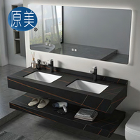 1400mm double baignoire évier approvisionnement dalle de marbre salle de bain évier moderne brillant Design contemporain Style salles de bains lavabo pour hôtels