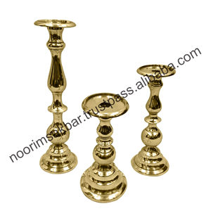 Portavelas de aluminio de alto pulido más vendido en pieza decorativa elegante de estilo antiguo para decoración del hogar - Product Image 6