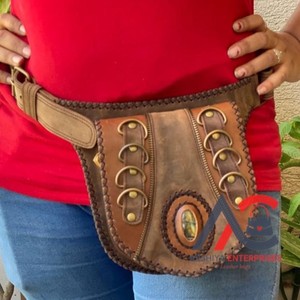 Cinturón de piel auténtica Unisex, cinturón de viaje multiusos, hecho a mano - Product Image 1