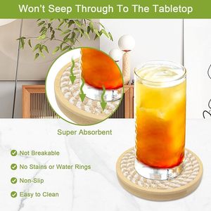 Best Theme Design Breaded Cotton Rope and Wooden <b>Table</b> <b>Coaster</b> Best for Parties and Other Functions Tableware Design <b>Coaster</b> - Product Image 5