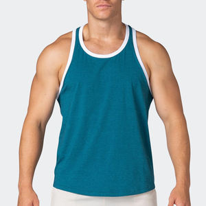 Bas quantité minimale de commande sans manches Muscle Slim Fit débardeur pour hommes prix raisonnable vêtements de sport avec service OEM impression de logo personnalisé - Product Image 4