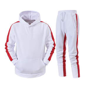 Vente en gros de vêtements de sport pour hommes avec fermeture éclair et logo personnalisé Survêtement à broderie grande taille Ensemble de jogging d'hiver 2 pièces - Product Image 5
