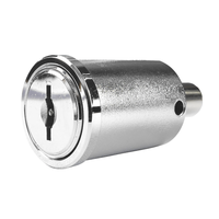 Serrure à cylindre antivol ABA pour véhicule, finition chromée en laiton zingué, 2 clés, entraxe 80/70 mm pour un rangement sécurisé