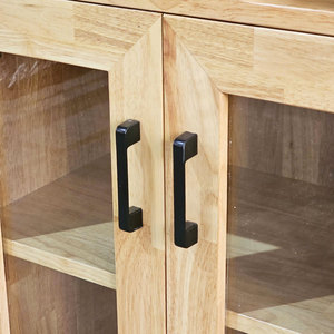 Minimalist Dining Room Cabinet with Integrated Wine Cabinet Made of MDF Wood and Iron <b>Legs</b> TPA003 - Product Image 6