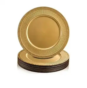 Assiette de présentation ovale en métal pour hôtel, mariage, événements, décoration de table, service de nourriture - Product Image 3