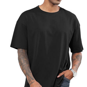 Camisetas de gran tamaño para hombre con etiqueta privada personalizada en diferentes tamaños y colores Camiseta de gran tamaño para hombre de uso informal de tendencia superior - Product Image 4