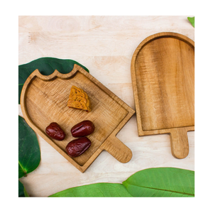 ถาดไม้ใส่อาหารเช้าขนาดใหญ่ทำด้วยมือและเป็นมิตรกับสิ่งแวดล้อมสำหรับการรับประทานอาหารในห้องครัวและการตกแต่ง - Product Image 5