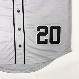 Uniforme de béisbol en blanco sudadera calor sublimado impreso malla transpirable hombres bordado personalizado béisbol fútbol Jersey - Product Image 5