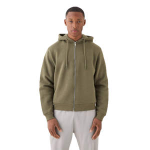 Sudaderas con capucha transpirables GSM 400 de gran tamaño de peso pesado de alta calidad para hombres, ropa informal, sudaderas con capucha, logotipo estampado personalizado, sudadera con cremallera - Product Image 1