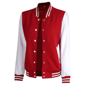 Veste universitaire décontractée à manches longues pour femmes Bomber Top tendance en cuir PU veste universitaire Letterman pour dames prix de gros d'approvisionnement - Product Image 5