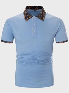 Polo de estilo de tendencia, manga corta, en blanco, antiarrugas, cómodo, transpirable, informal, para hombres, polos de Golf - Product Image 4