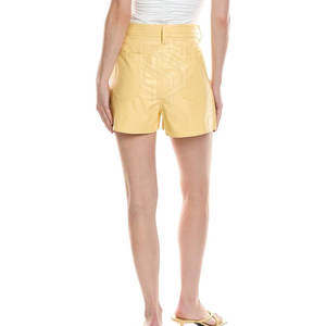 Shorts de Cuero Transpirables de Alta Calidad para Mujer, Moda 2025, Color Puro, Cintura Elástica - Product Image 6