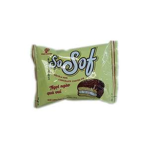 พายสอดไส้มาร์ชเมลโลว์เคลือบช็อกโกแลต 2 ชั้น เนื้อนุ่มพิเศษ บรรจุภัณฑ์กล่องใหญ่ 24 ถุง/กล่อง บิสกิตสินค้าขายดี - Product Image 3