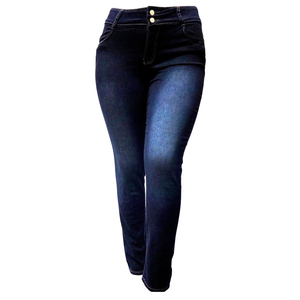 Jeans Clásicos de Mezclilla Elástica de Cintura Alta y Corte Ajustado para Mujer, Pantalones Cómodos de Estilo Delgado, Casuales y a la Moda, Hechos a Medida - Product Image 3