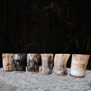 New Arrival Customizable <b>Viking</b> Wine Drinking Cup Polished Natural Buffalo Horn Agate Animal Style Waterproof Logo Moon Craft - Product Image 4
