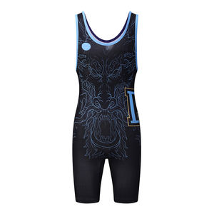 Maillot d'entraînement imprimé personnalisé vente en gros sublimation haltérophilie hommes lutte Powerlifting Singlets - Product Image 1