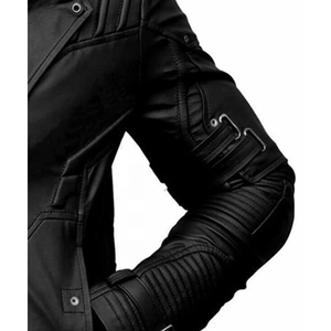 Chaqueta de Cuero Personalizada para Hombre, Chaqueta de Motociclista Clásica y Elegante de Lona Transpirable para Carreras de Motocross, Chaqueta de Motociclista de Moda de Invierno - Product Image 3