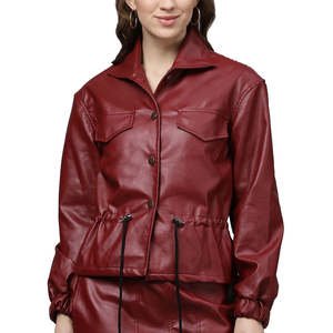 Veste en cuir classique pour femme, design intemporel, confortable, douce, idéale pour le quotidien, décontractée et tendance de saison - Product Image 1