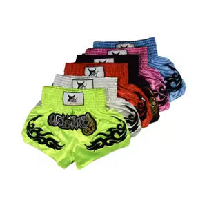 Pantalones cortos MMA con estampado de sublimación de poliéster 100% personalizados, pantalones de kick boxing con cintura elástica duradera, haga su propia ropa de artes marciales - Product Image 2