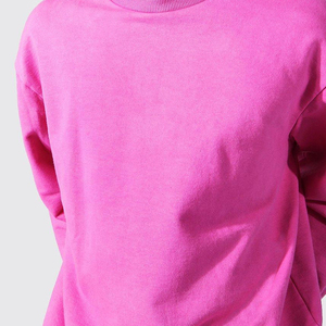 Pull à col rond Basics sweats délavés à l'acide pour hommes Logo personnalisé impression plaine blanc hommes lavé à l'acide sweat uni hommes - Product Image 5