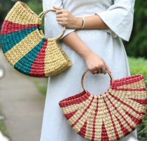 BOLSO DE MANO VINTAGE KAUNA GRASS DE LA MEJOR CALIDAD HECHO A MANO para USO DIARIO DE MUJER con OPCIÓN DE LOGOTIPO PERSONALIZADO - Product Image 5