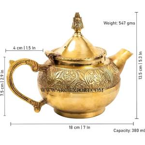 Home Table Decoration <b>Tea</b> and Coffee Pot Antique Brass Material Kitchen Ware Hand Carved Designing Coffee and <b>Tea</b> <b>Kettle</b> and Pot - Product Image 2
