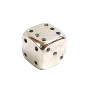 Sculpture de dés en aluminium massif Objet solide dans l'article décoratif Finition en nickel Presse-papiers élégant dans l'article de décoration - Product Image 5