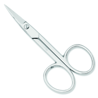Ciseaux à ongles professionnels en acier inoxydable, courbés et précis, pour cuticules, à lame émoussée et tranchante, pour manucure, pour droitiers, vente en gros
