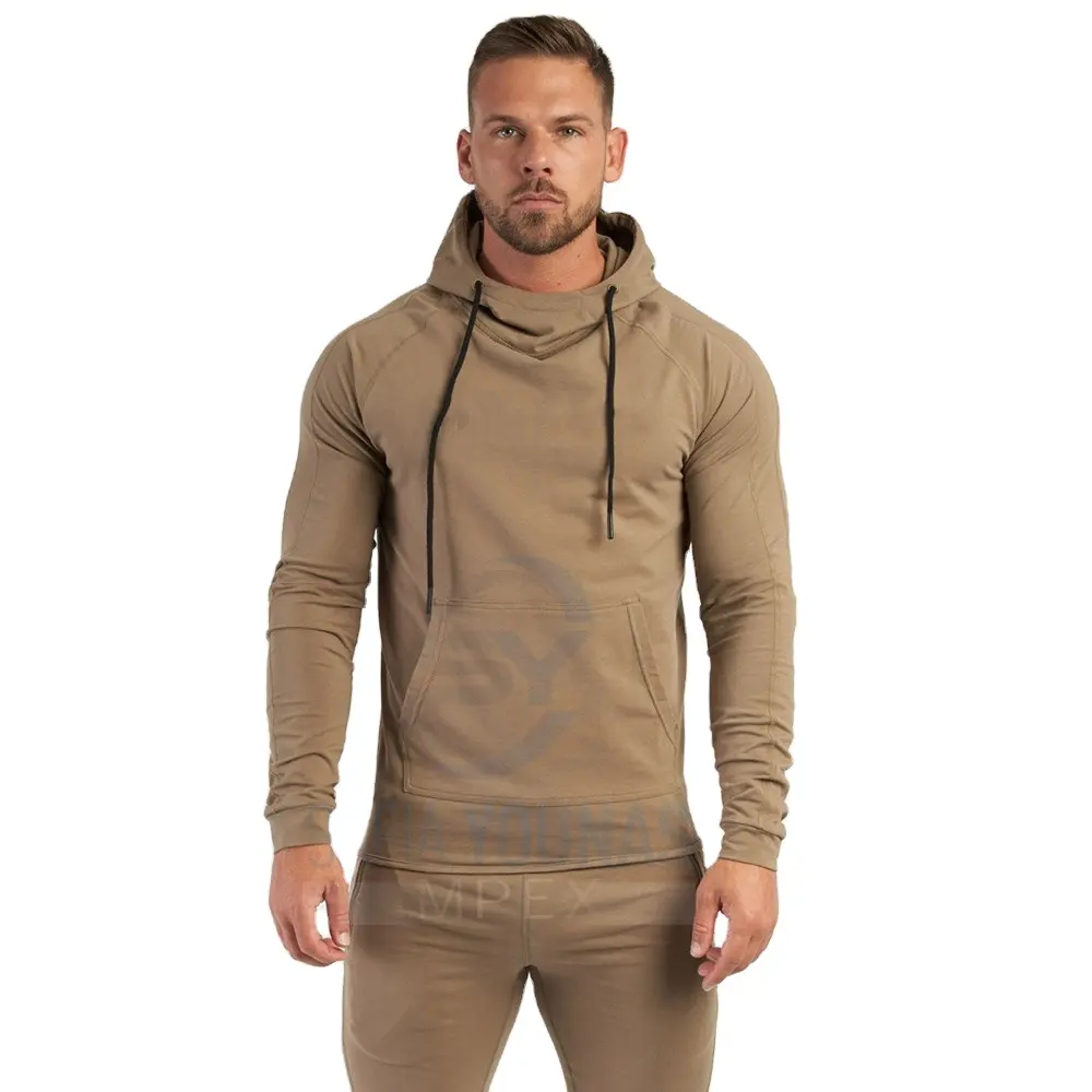 Brand New Sportswear Casual Tricô Homens Hoodie Pant Set Camisola de Algodão Sweatpants Set Homens Ginásio Fitness Vestuário Jogger Track