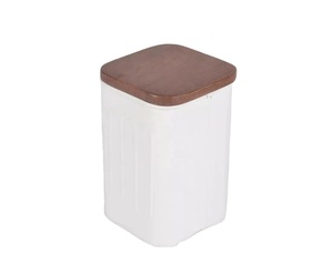 Square Shape Metal Canister Excellent Quality White Coated Handmade Storage <b>Box</b> Customized Size Inexpensive Metal Container - Product Image 1