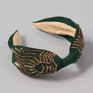 Bandeau pour cheveux en perles fait main de qualité supérieure, élégant accessoire pour cheveux pour femmes, pour les fêtes et les mariages à prix avantageux - Product Image 1