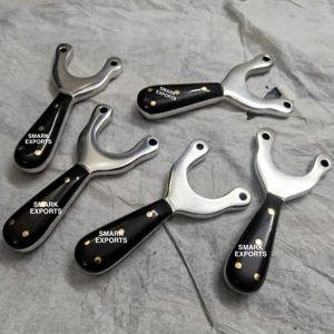 Handcrafted Aluminium Slingshot with Buffalo Horn Handle Premium Quality Hunting Catapult Strong and Durable Outdoor Slingshot - Product Image 2