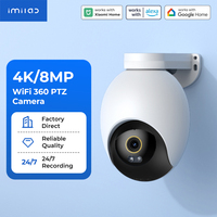 Cámara Exterior IMILAB EC6 Pro 4K, WiFi 6 de Doble Banda o Conexión de Red Cableada RJ45, 360° ° Cámara Exterior PTZ con Detección de IA de Alta Potencia
