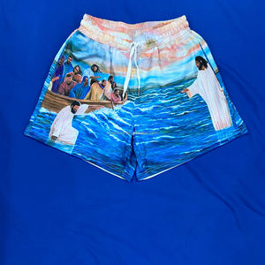 Short de gymnastique pour hommes Sport Basketball Jogger Short d'été respirant en maille avec logo personnalisé pour hommes Short ample - Product Image 5