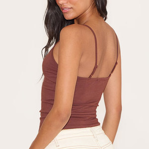 Top corto para mujer, Jersey de secado rápido, tejido de punto, chaleco deportivo sin mangas, entrenamiento físico, correr, gimnasio, cómoda Camiseta deportiva con etiqueta - Product Image 3