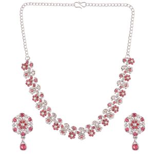 Indian Wholesale Jewelry Classic Rhinestone Floral CZ Crystal Choker <b>Necklace</b> Bridal Wedding Indian Fashion Jewelry for Women - Product Image 1