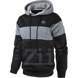 Sweats à capuche d'hiver bicolores toutes couleurs de haute qualité pour hommes en polaire 100% coton pull léger et confortable - Product Image 2